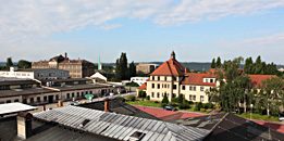 Firmenansicht vom Uhr-Turm nach Westen