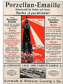 Advertisement for "Porzellan-Emaille"